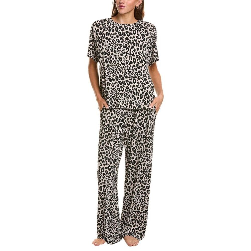 Sanctuary Womens  2Pc Long Pajama Set, Black